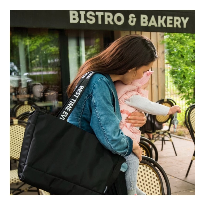 BabyOno - Sac à langer pour poussette Best Time Ever noir