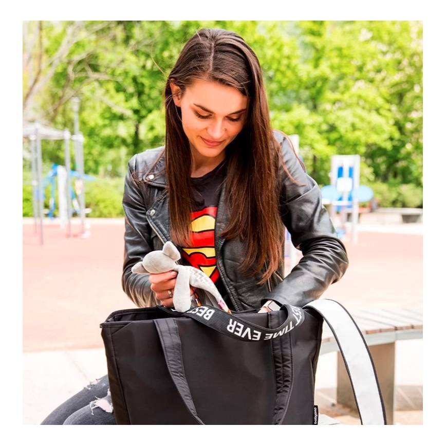 BabyOno - Sac à langer pour poussette Best Time Ever noir
