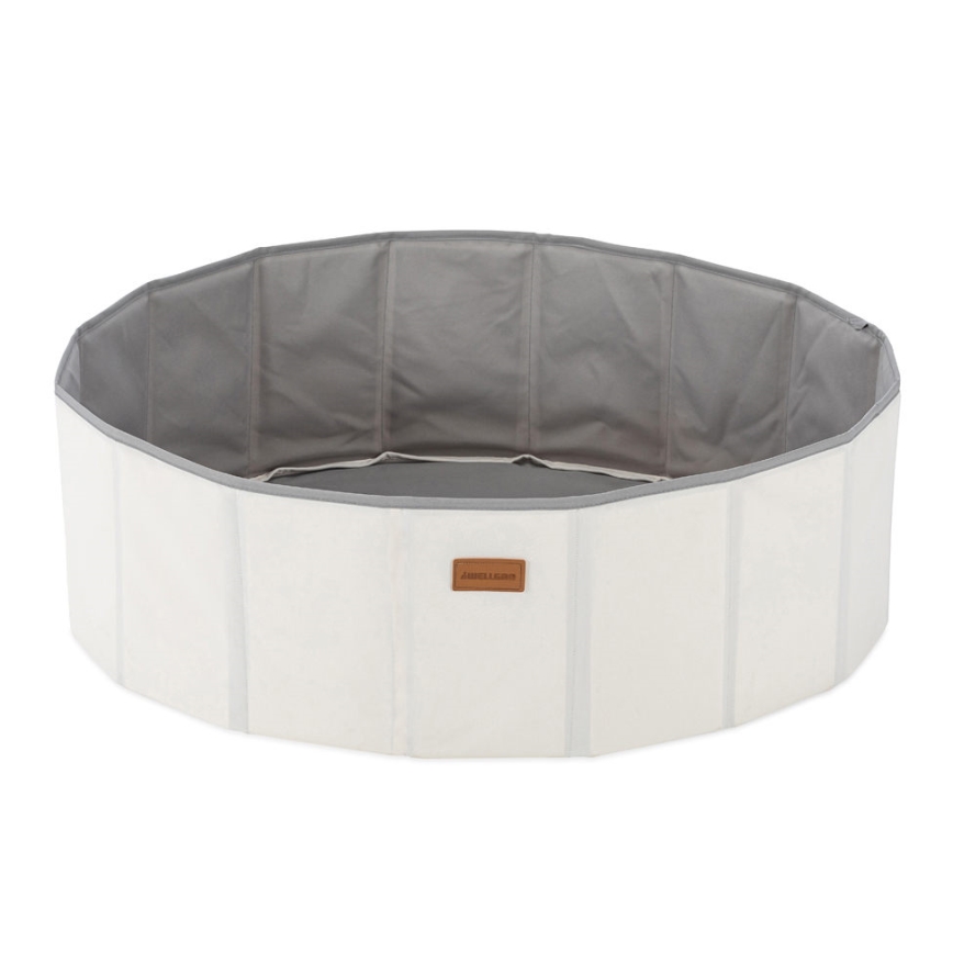 Piscine sèche pour enfants avec balles, diamètre 80 cm, blanc/gris