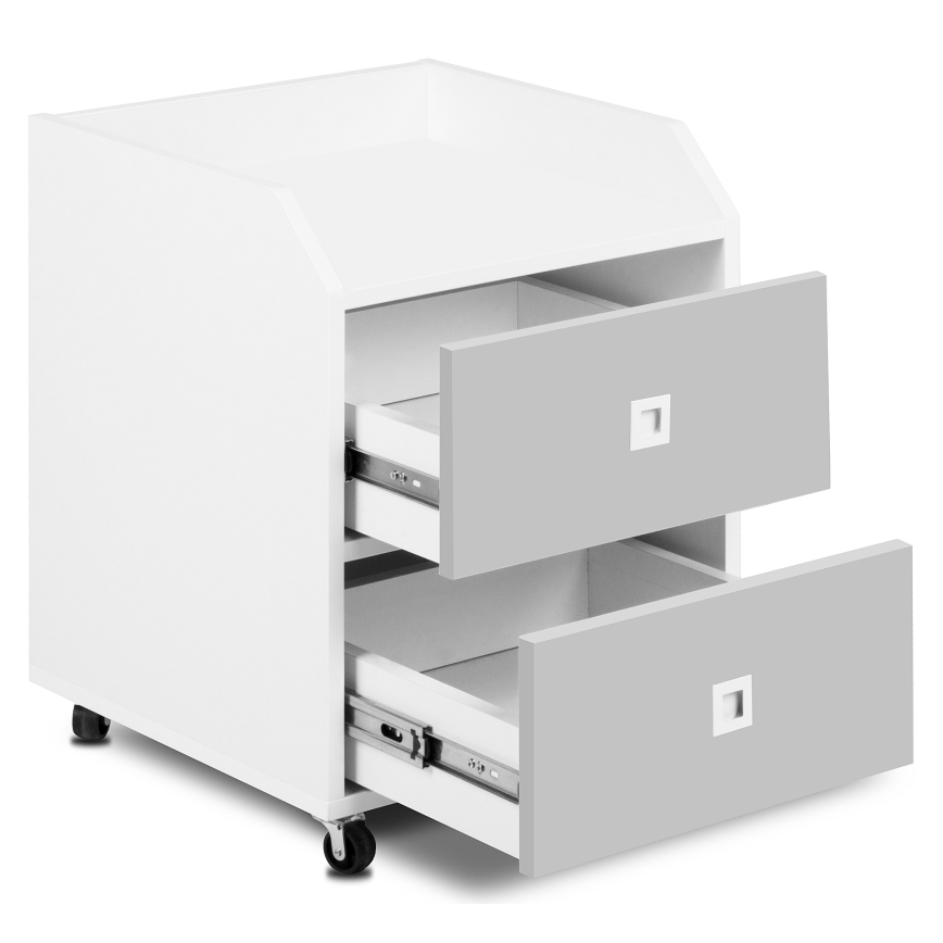 Bac de rangement pour enfant MIRUM 54,2x42,4 cm blanc/gris