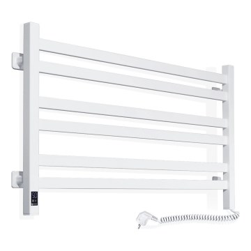 Bad-Handtuchheizkörper AVANGARD mit Thermostat, 316 W / 230 V, 50,6 cm, Schutzart IP44, weiß, rechts, eckig