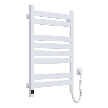 Bad-Handtuchheizkörper LARGO 432 W/230 V 80,6 cm IP44 weiß rechts eckig mit Thermostat