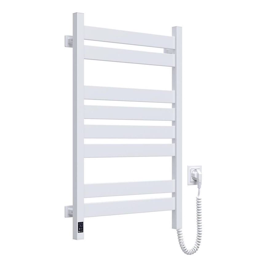 Bad-Handtuchheizkörper LARGO 432 W/230 V 80,6 cm IP44 weiß rechts eckig mit Thermostat