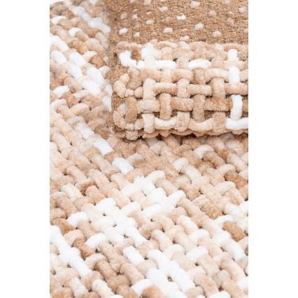 Badematte BELWEDER 60x100 cm beige/weiß