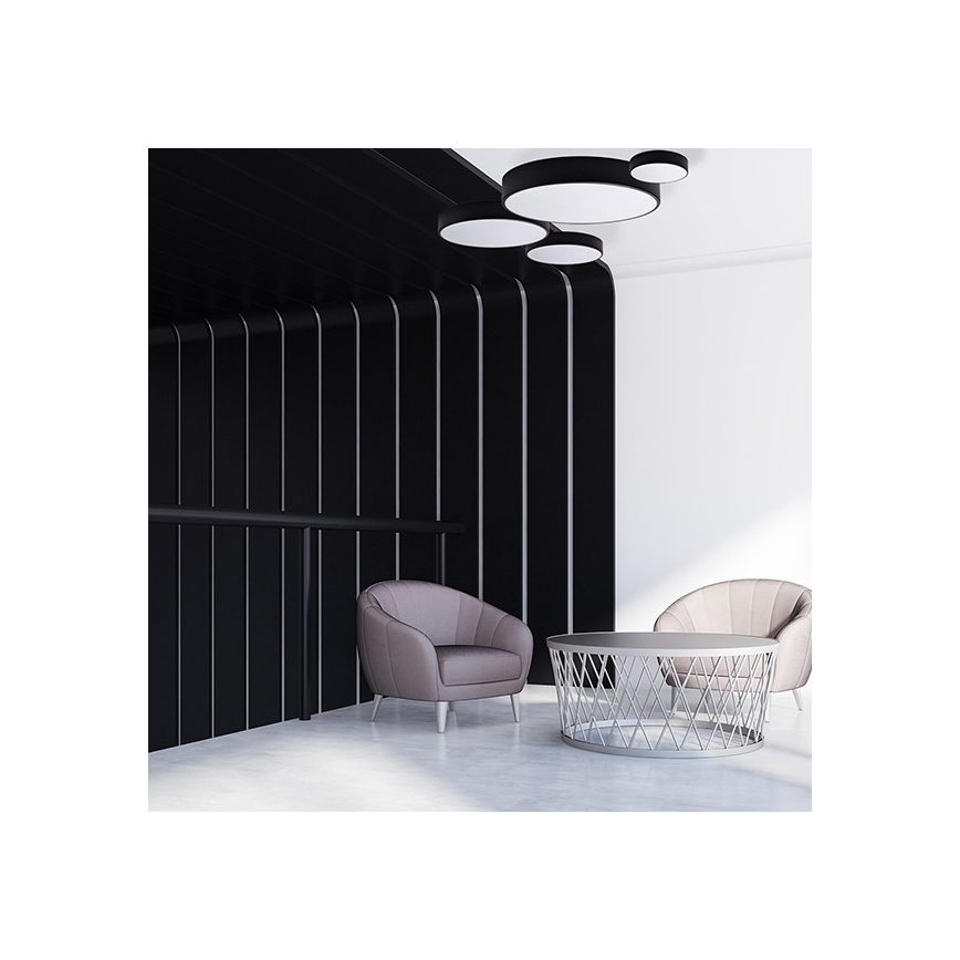 Badezimmer-Deckenleuchte mit Sensor CLEO 3xE27/24W/230V Ø 40 cm schwarz IP54