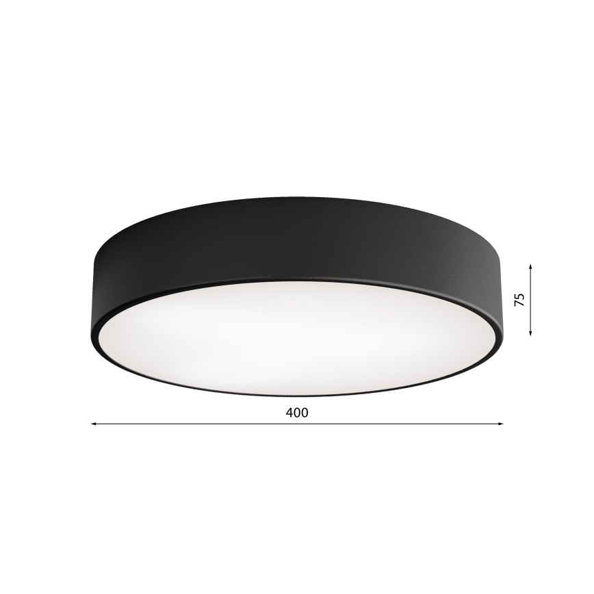 Badezimmer-Deckenleuchte mit Sensor CLEO 3xE27/24W/230V Ø 40 cm schwarz IP54