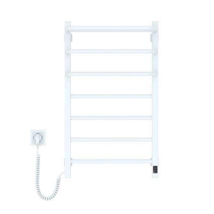 Badezimmer-Elektro-Heizkörper mit Thermostat FORTIS 350W/230V 80,6 cm IP44 weiß links eckig