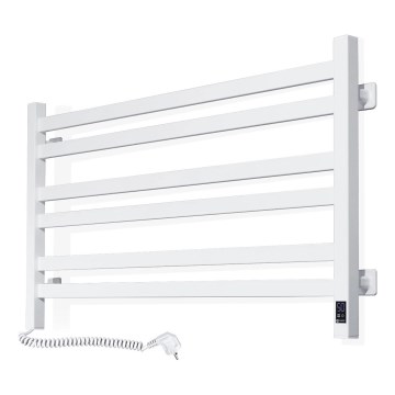 Badezimmer-Handtuchheizkörper AVANGARD mit Thermostat 316W/230V 50,6 cm IP44, weiß, links, eckig