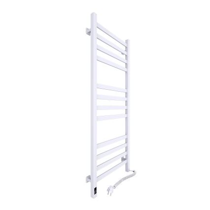 Badezimmer-Handtuchheizkörper AVANGARD mit Thermostat, 459 W/230 V, 120,6 cm, IP44, weiß, rechts, eckig