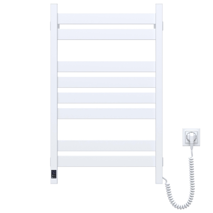Bad-Handtuchheizkörper LARGO 432 W/230 V 80,6 cm IP44 weiß rechts eckig mit Thermostat