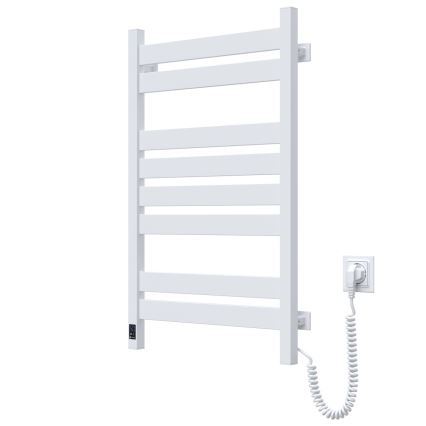 Bad-Handtuchheizkörper LARGO 432 W/230 V 80,6 cm IP44 weiß rechts eckig mit Thermostat