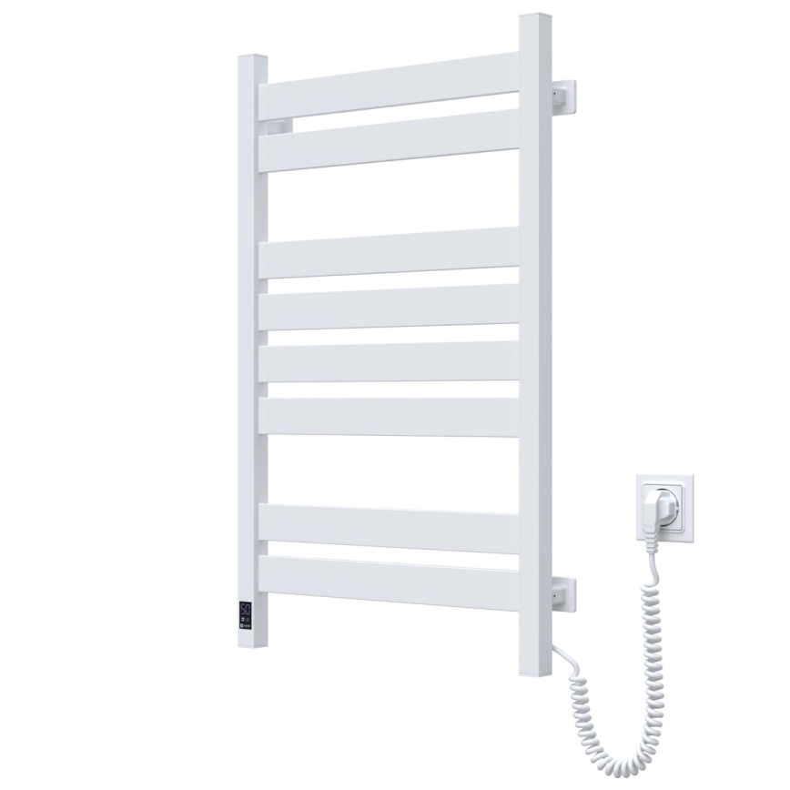 Bad-Handtuchheizkörper LARGO 432 W/230 V 80,6 cm IP44 weiß rechts eckig mit Thermostat