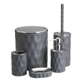 Badezimmer-Set REINA 5 Stk. anthrazit/glänzendes Chrom