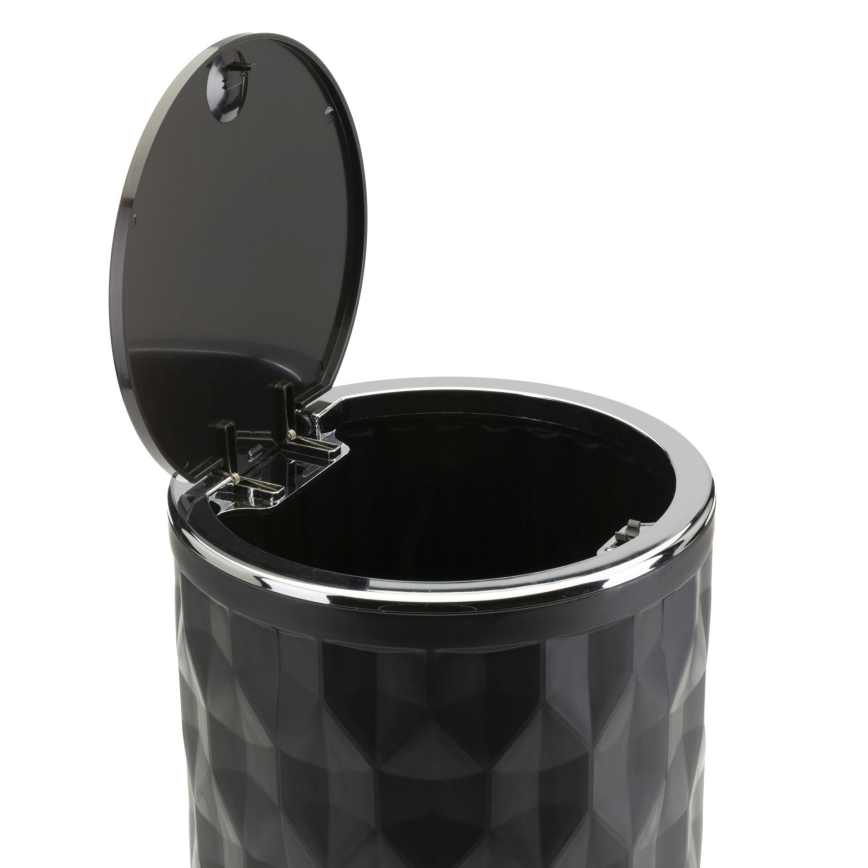 Badezimmer-Set REINA 5 Stk. schwarz/glänzendes Chrom