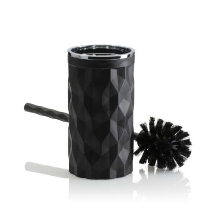Badezimmer-Set REINA 5 Stk. schwarz/glänzendes Chrom