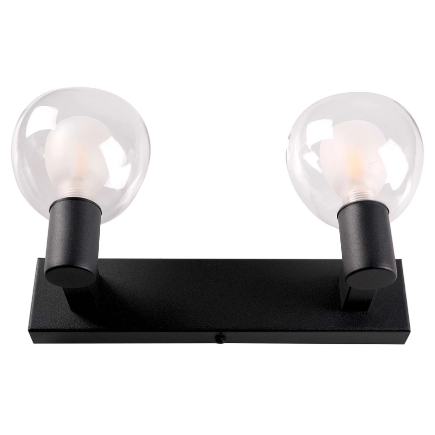 Badezimmer-Wandleuchte POLA 2xG9/5W/230V IP44 schwarz/klar