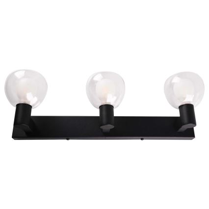 Badezimmer-Wandleuchte POLA 3xG9/5W/230V IP44 schwarz/transparent