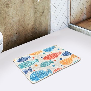 Badezimmermatte FISH 40x60 cm bunt