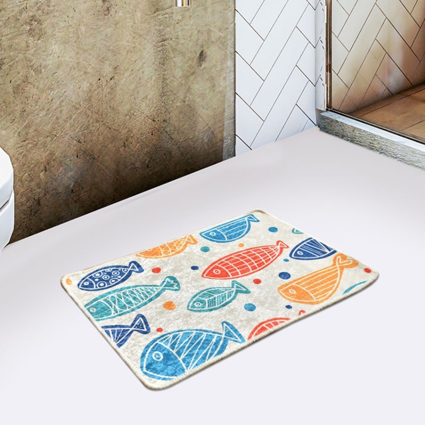 Badezimmermatte FISH 40x60 cm bunt
