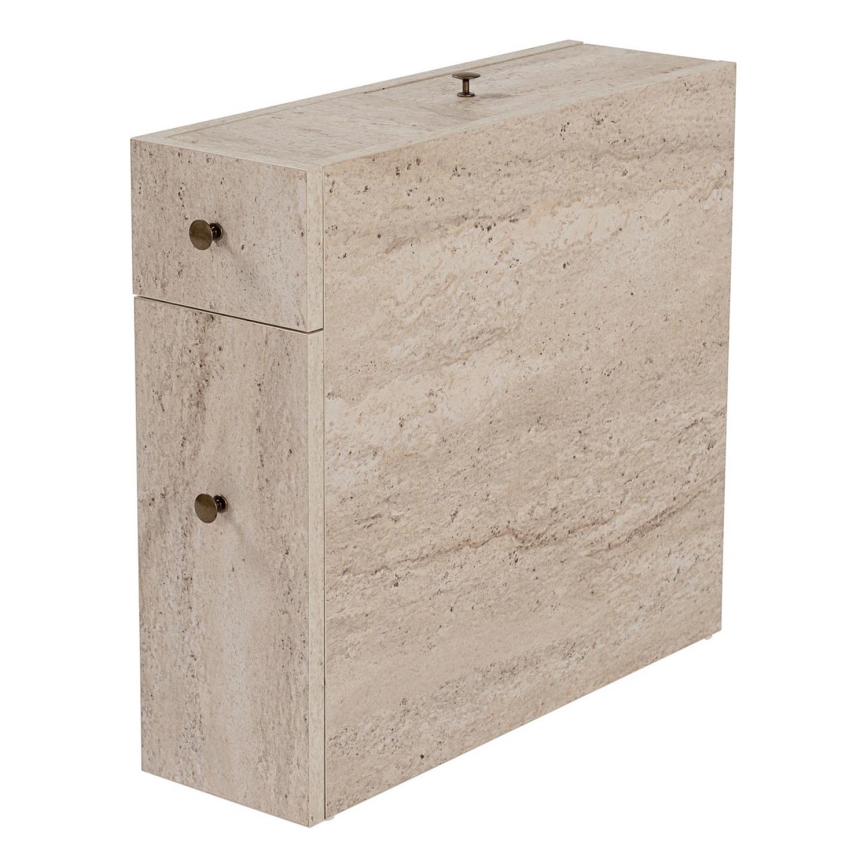 Badezimmerschrank MELODY, Marmor-Dekor, beige