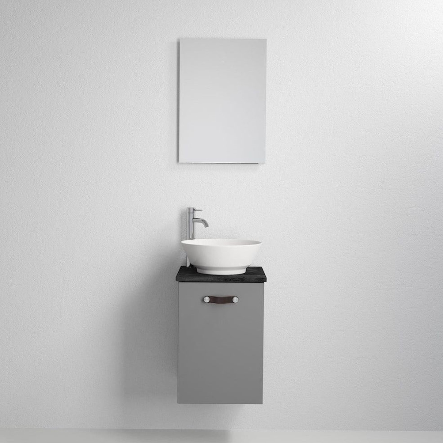 Badezimmerschrank mit Waschtisch SOREN, grau