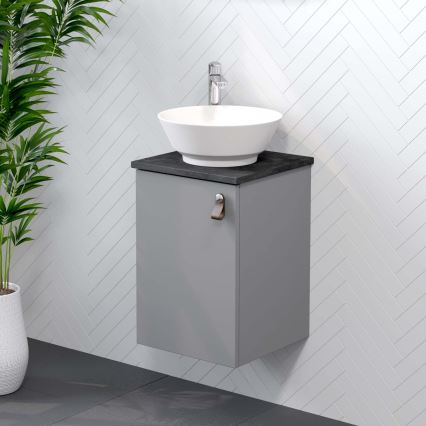 Badezimmerschrank mit Waschtisch SOREN, grau