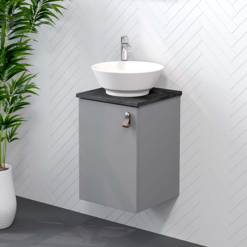 Badezimmerschrank mit Waschtisch SOREN, grau