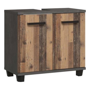 Badezimmerschrank VENOM anthrazit/braun