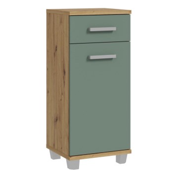 Badezimmerschrank VENOM grün/Artisan-Eiche