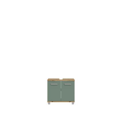Badezimmerschrank VENOM grün/Artisan-Eiche