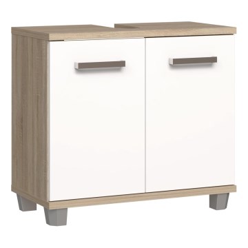Badezimmerschrank VENOM weiß/Sonoma-Eiche