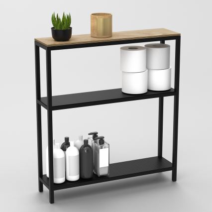 Badregal 67x60 cm schwarz