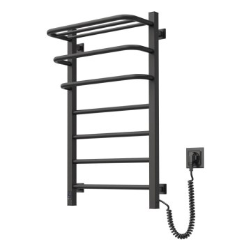 Bagno elettrico radiatore con termostato FORTIS 350W/230V 80,6 cm IP44 nero destra quadrato