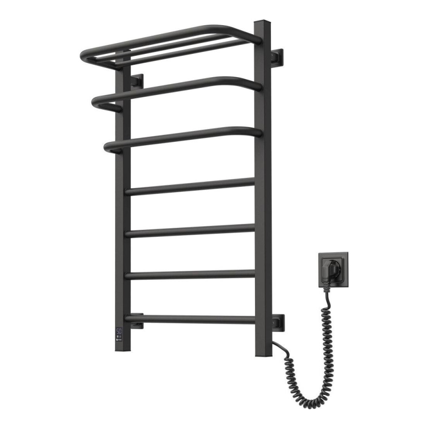 Bagno elettrico radiatore con termostato FORTIS 350W/230V 80,6 cm IP44 nero destra quadrato