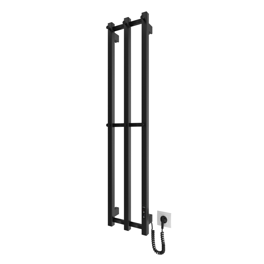 Bagno radiatore HF SLIM 110W/230V 117x25 cm nero quadrato