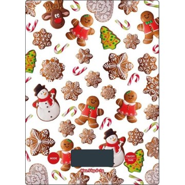 Balance de cuisine électronique TORO 1xCR2032 motif biscuits au pain d'épices