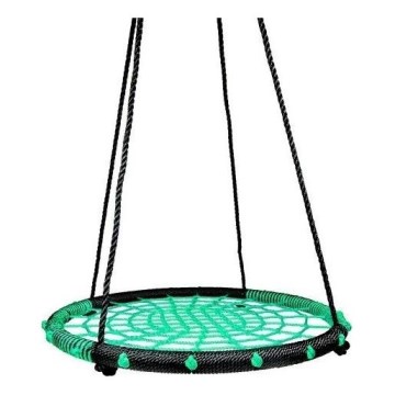 Balançoire Ø 80 cm noire/verte