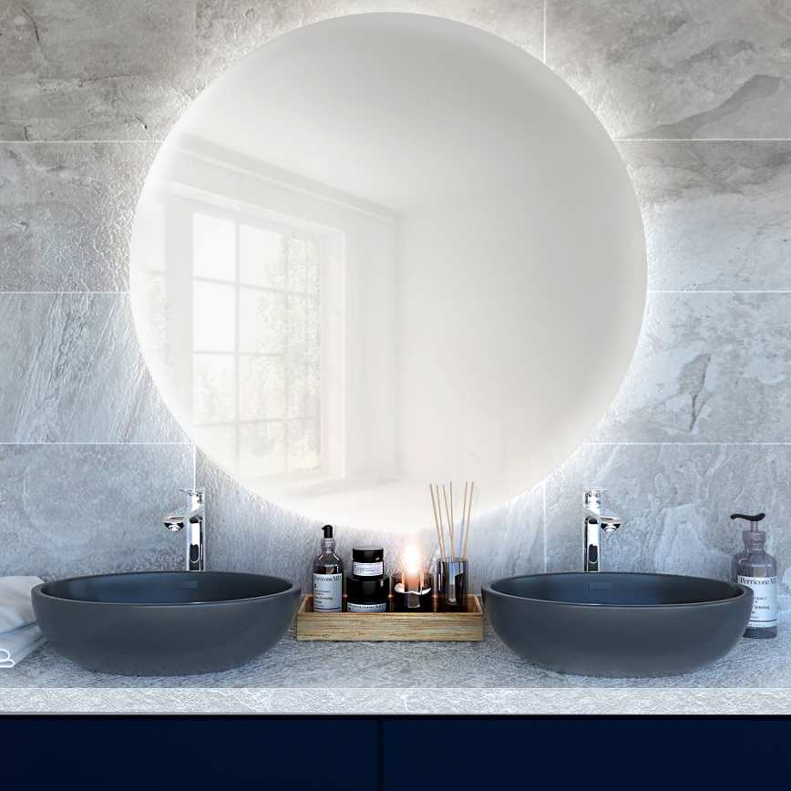 Baltica Design - LED-Badezimmerspiegel zur Wandmontage mit Hintergrundbeleuchtung BRIGHT LED/15W/230V 6500K Ø 100 cm IP65