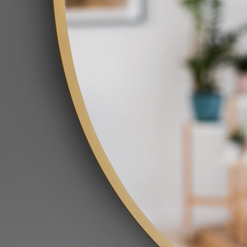 Baltica Design - LED Badezimmer-Wandspiegel mit Hintergrundbeleuchtung BRIGHT LED/15W/230V 4500K Ø 60 cm IP65 goldfarben