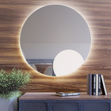 Baltica Design - Miroir mural de salle de bains LED rétroéclairé BRIGHT LED/15W/230V 4500K diam. 60 cm IP65