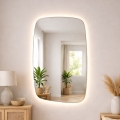 Baltica Design - Specchio da parete per bagno con retroilluminazione LED STONE CALM LED/15W/230V 4500K 90x60 cm IP65