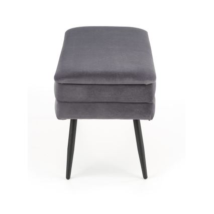 Banc avec un espace de stockage VELVA 37x78 cm gris