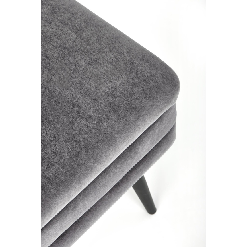 Banc avec un espace de stockage VELVA 37x78 cm gris