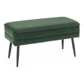 Banc avec un espace de stockage VELVA 37x78 cm vert/noir