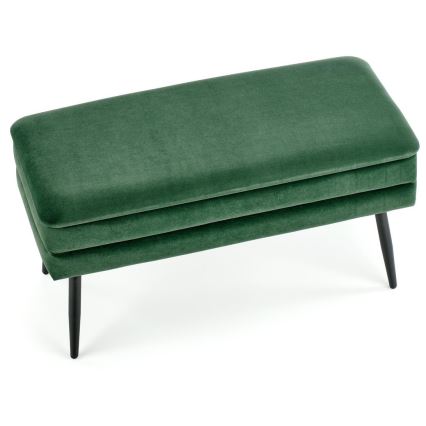 Banc avec un espace de stockage VELVA 37x78 cm vert/noir