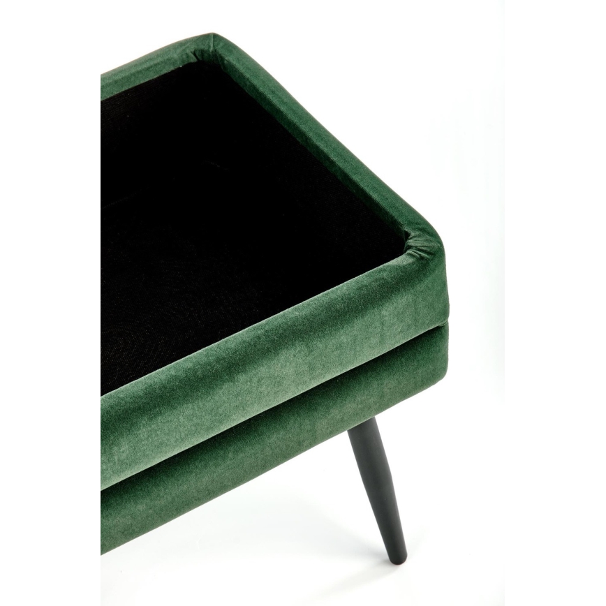 Banc avec un espace de stockage VELVA 37x78 cm vert/noir