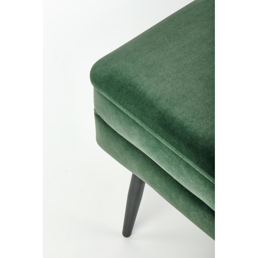 Banc avec un espace de stockage VELVA 37x78 cm vert/noir