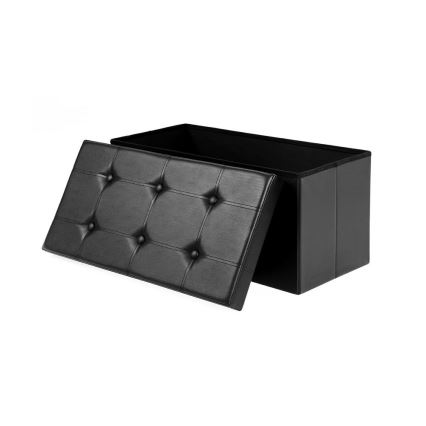 Banc en cuir SULTAN noir