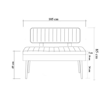 Banc matelassé VINA 85x105 cm vert/pin atlantic