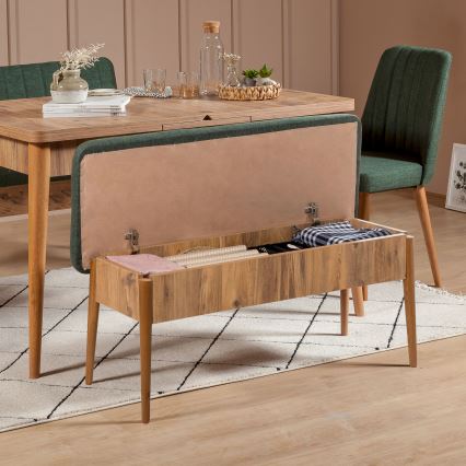 Banc matelassé VINA 85x110 cm vert/pin atlantic